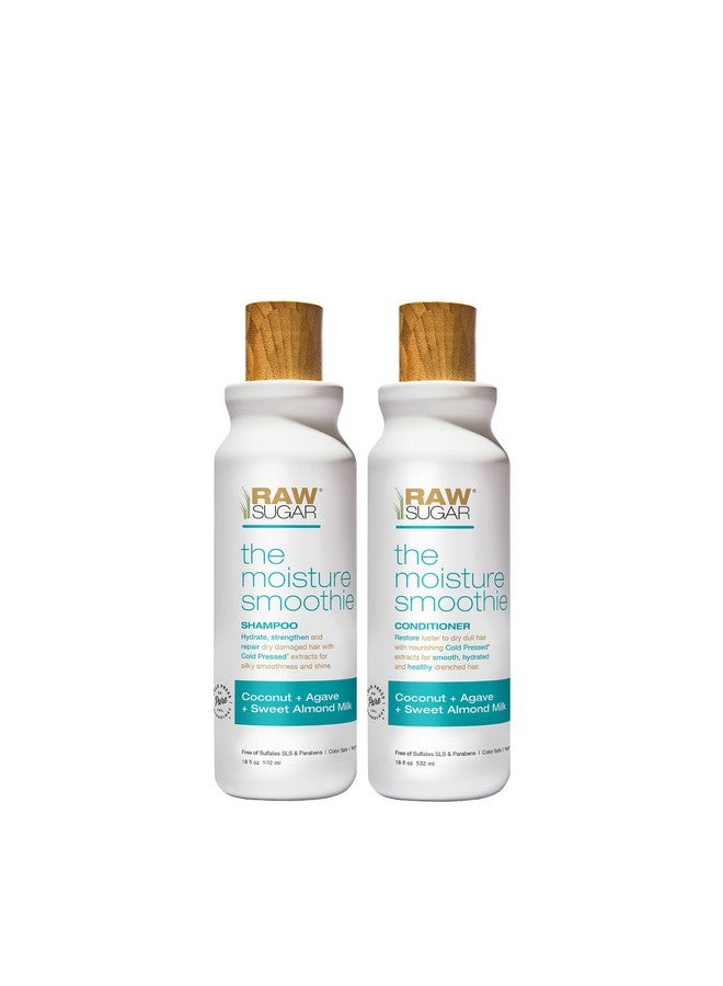 Aw Sugar Moisture Smoothie Shampoo And Conditioner With Coconut Oil Agave & Sweet Almond Milk Hydrates & Nourishes Dry Hair Formulated Without Sulfates + Parabens