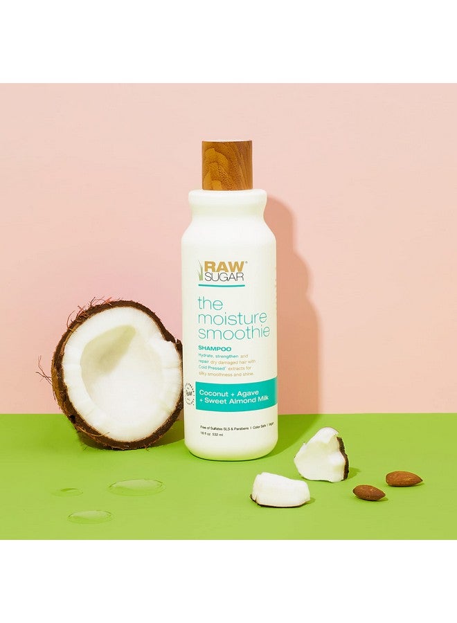 Aw Sugar Moisture Smoothie Shampoo And Conditioner With Coconut Oil Agave & Sweet Almond Milk Hydrates & Nourishes Dry Hair Formulated Without Sulfates + Parabens