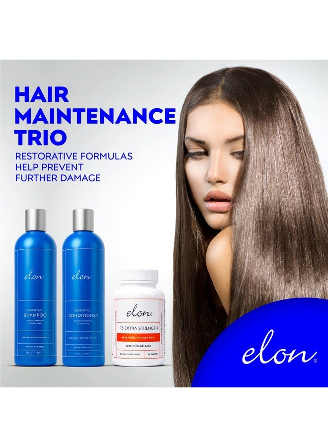 Complete Hair Care Kit For Thinning Hair Moisture Therapy Shampoo & Conditioner Set + R3 Extra Strength Hair Growth Supplement Suitable For All Hair Types No Sulfates Parabens Or Phthalates