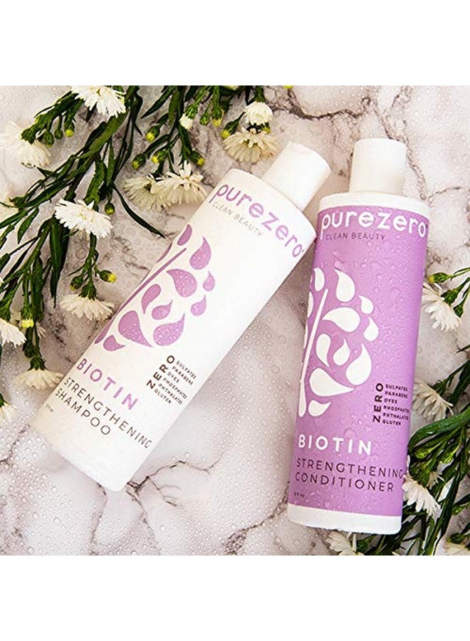 Biotin Shampoo & Conditioner Set Anti Thinning Formula Volumizing Thicker Fuller Hair Zero Sulfates Parabens Dyes Gluten 100% Vegan & Cruelty Free Great For Color Treated Hair