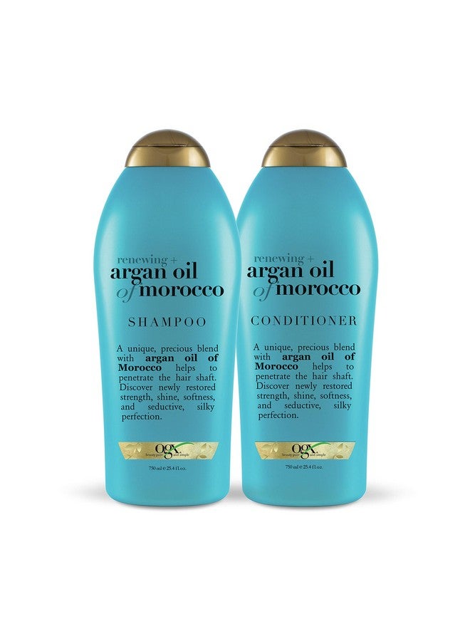 Renewing + Argan Oil Of Morocco Shampoo & Conditioner 25.4 Fl Oz 2 Count (Pack Of 1)