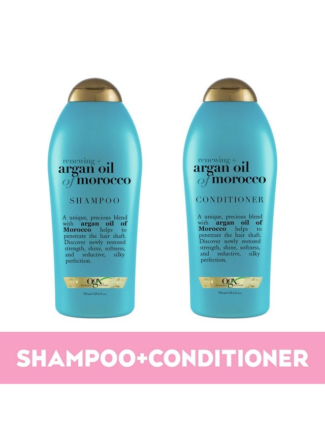 Renewing + Argan Oil Of Morocco Shampoo & Conditioner 25.4 Fl Oz 2 Count (Pack Of 1)