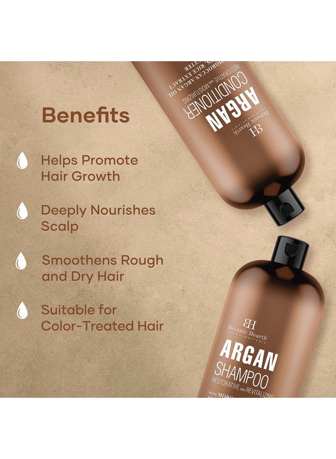 Argan Oil Shampoo And Conditioner Set With Keratin Restorative & Moisturizing Sulfate Free All Hair Types & Color Treated Hair Men And Women (Packaging May Vary) 16 Fl Oz Each