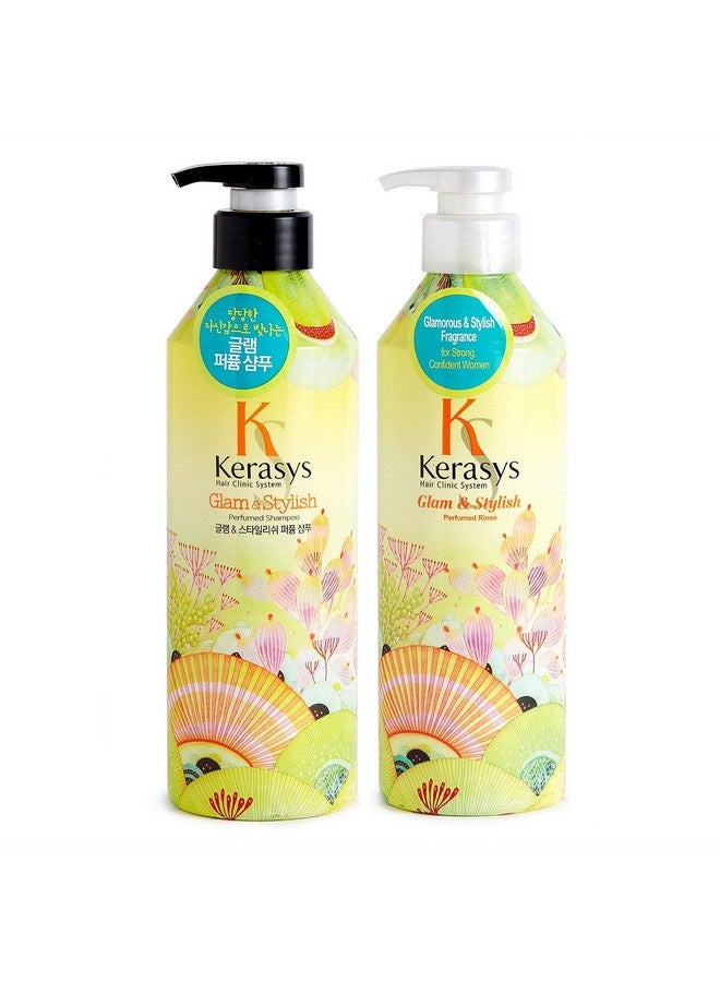 Glam & Stylish Perfumed Shampoo 600Ml And Conditioner 600Ml Set (1 Shampoo+ 1 Conditioner)