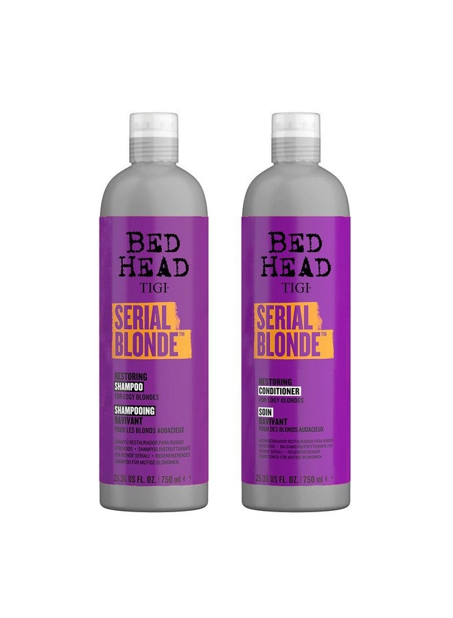 Bed Head Shampoo & Conditioner For Damaged Blonde Hair Serial Blonde With Hydrolyzed Keratin 2 X 25.36 Fl Oz