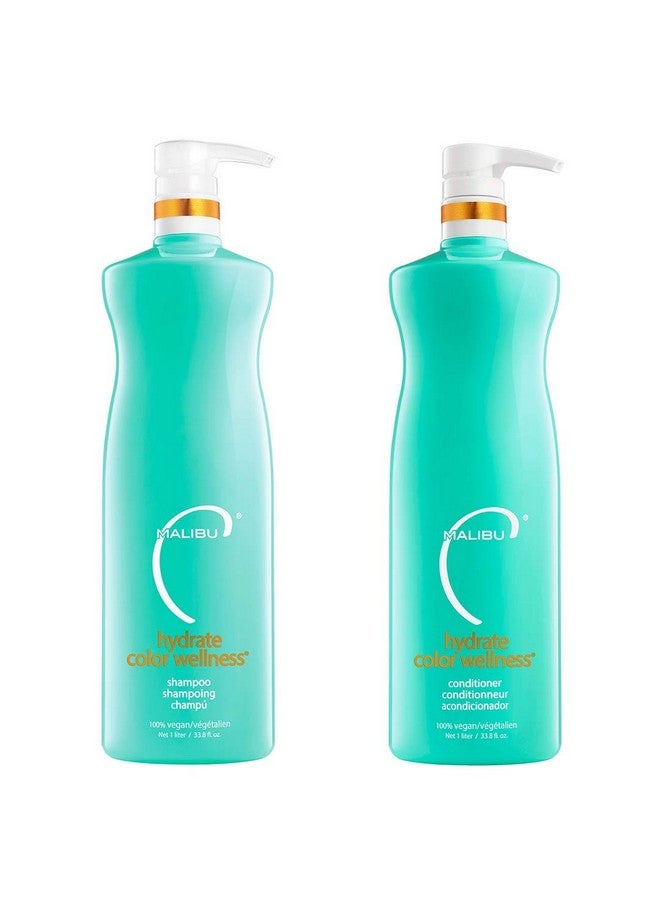 Hydrate Color Wellness Duo Moisturizing Color Safe Shampoo & Conditioner Set Formulate To Preserve + Protect Hair Color