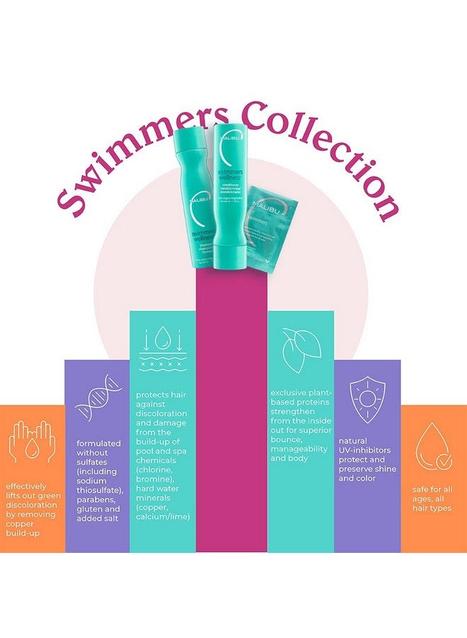 Swimmers Wellness Collection Moisturizing Shine Restoring Hair Care For Swimmers Prevents And Protects Hair Discoloration From Pool Elements