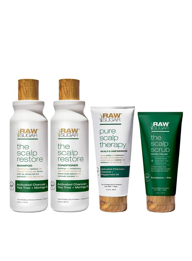 Scalp Intensive Ritual Bundle Shampoo Conditioner Scalp Scrub & Hair Masque Clean Ingredients Formulated Without Sulfates & Parabens