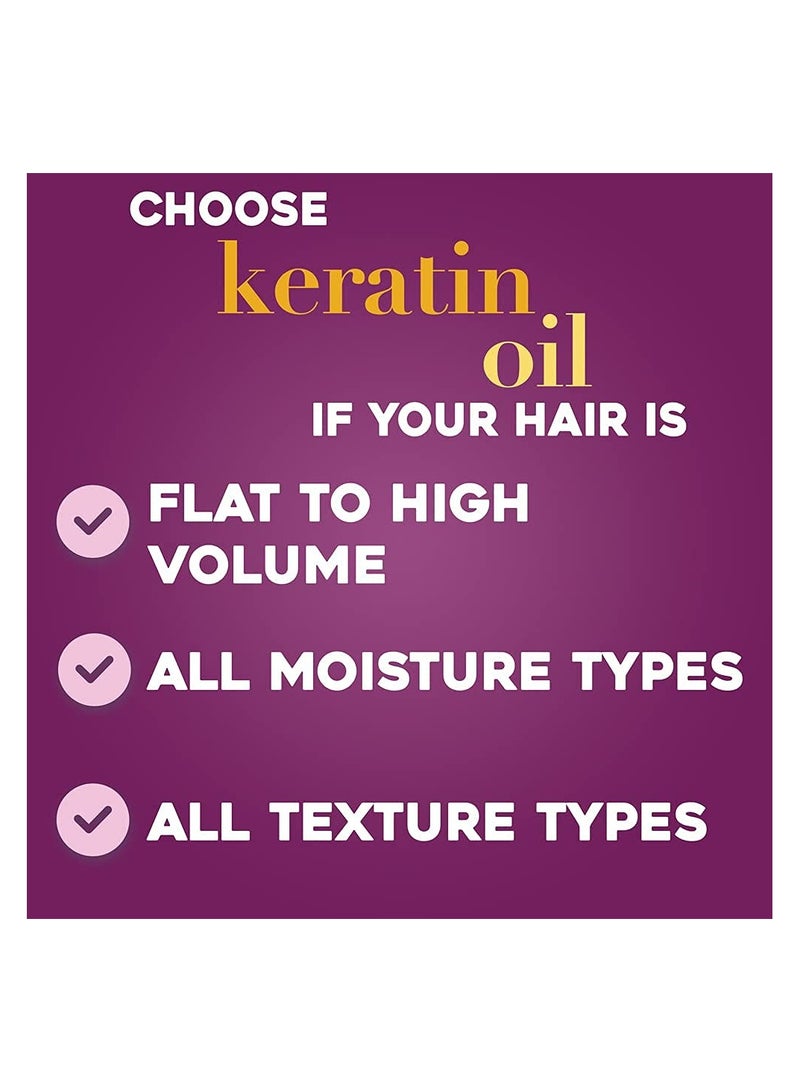 OGX Strength and Length Keratin Fortifying AntiFrizz Shampoo plus Conditioner Combo  Damaged Hair and Split Ends with Keratin Proteins and Argan Oil Paraben Sulfate Free 770 ml