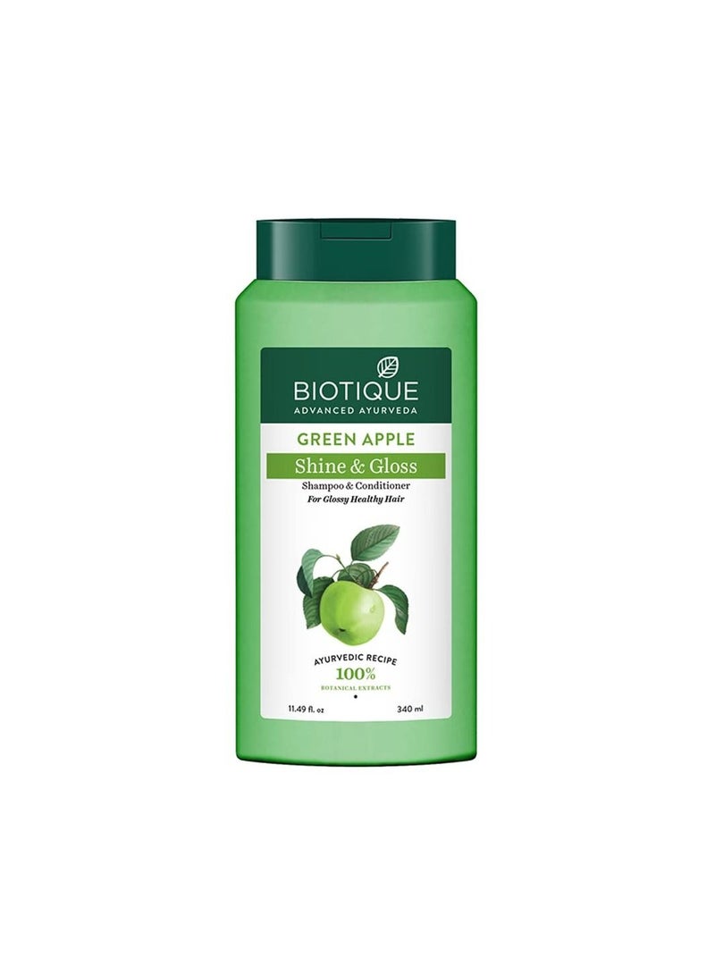 Biotique Green Apple Shine  Gloss Shampoo Conditioner 340 ml