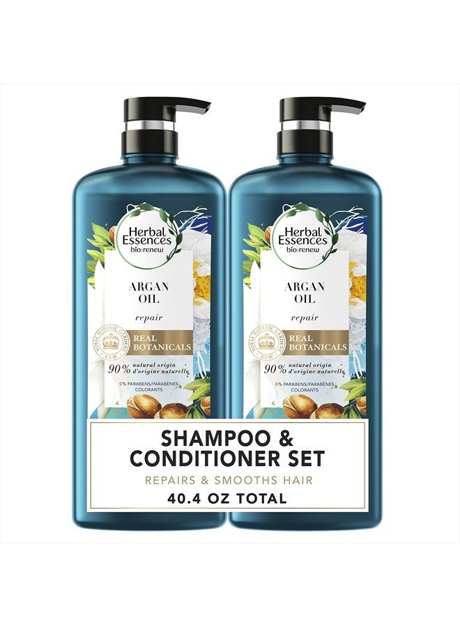 Shampoo and Conditioner Set Repairing Argan Oil of Morocco with Natural Source Ingredients, Color Safe, BioRenew, 20.2 Fl Oz, 2 Count