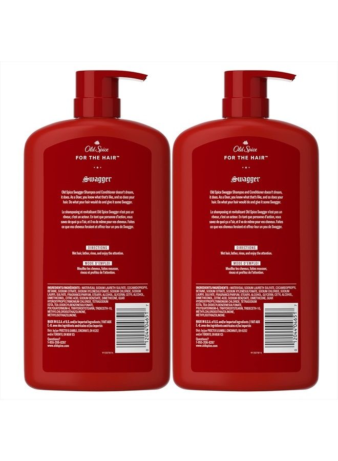 Swagger 2-in-1 Shampoo and Conditioner for Men, 29.2 Fl Oz (Pack of 2)