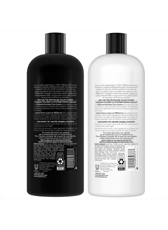 Tresemme Shampoo and Conditioner Set, Color Revitalize, Protects Hair Color for Weeks with Sunflower Seed Oil for Healthy Hair, 28 Fl Oz each