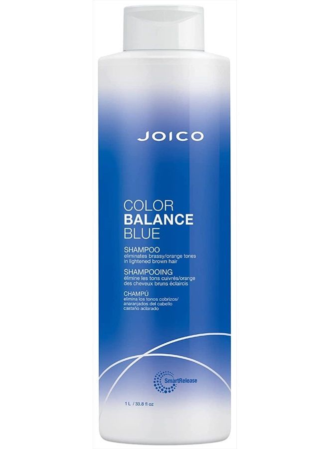 Color Balance Blue Shampoo & Conditioner Set | Eliminate Brassy and Orange Tones | For Lightened Brown Hair