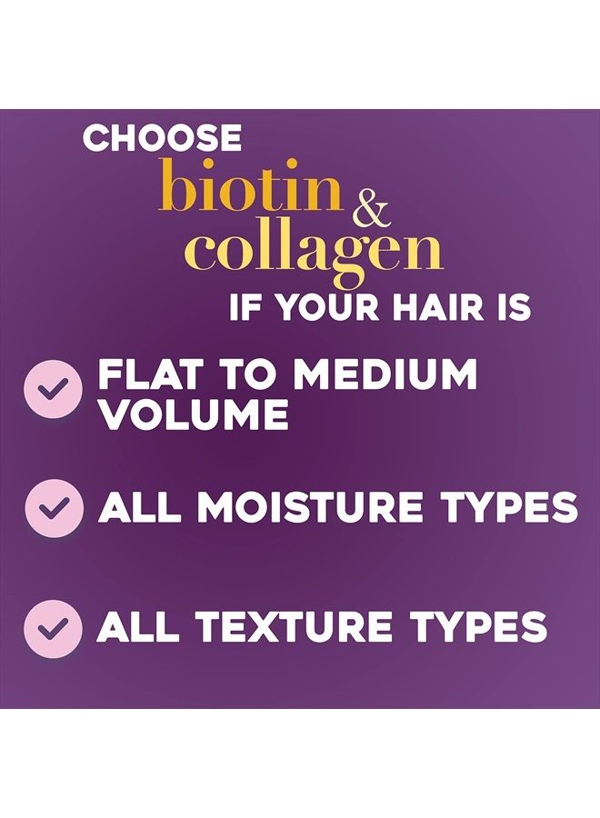 Thick & Full + Biotin & Collagen Shampoo & Conditioner Set, (packaging may vary), Purple, 13 Fl Oz (Pack of 2)