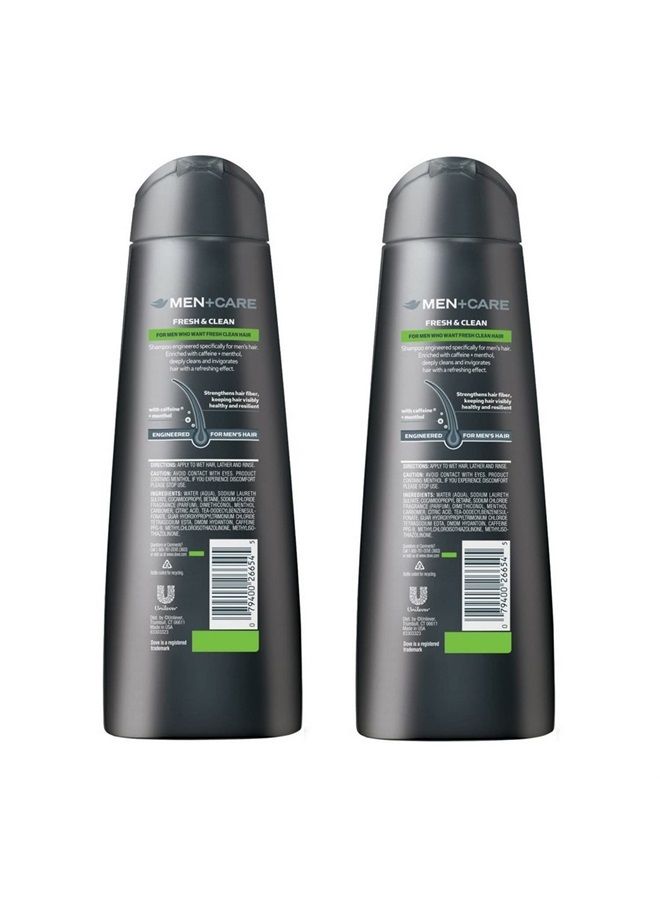 Men+Care 2 in 1 Shampoo and Conditioner Fresh and Clean,12 Fl Oz (Pack of 2)