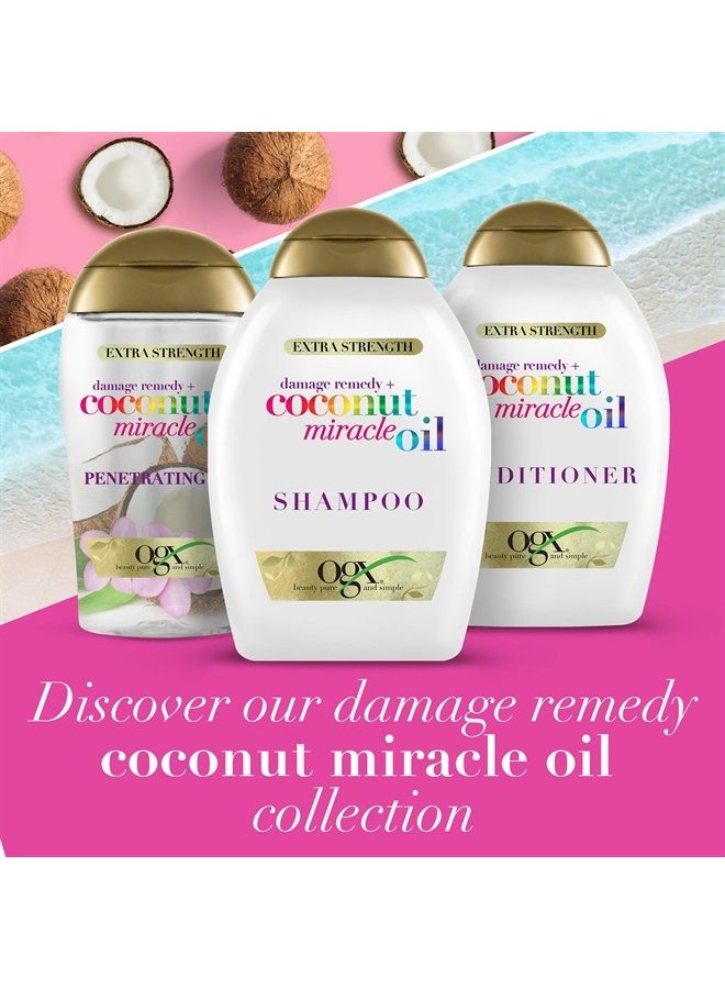 Extra Strength Damage Remedy + Coconut Miracle Oil Shampoo & Conditioner Set, 13 Fl. Oz. (Pack of 2)