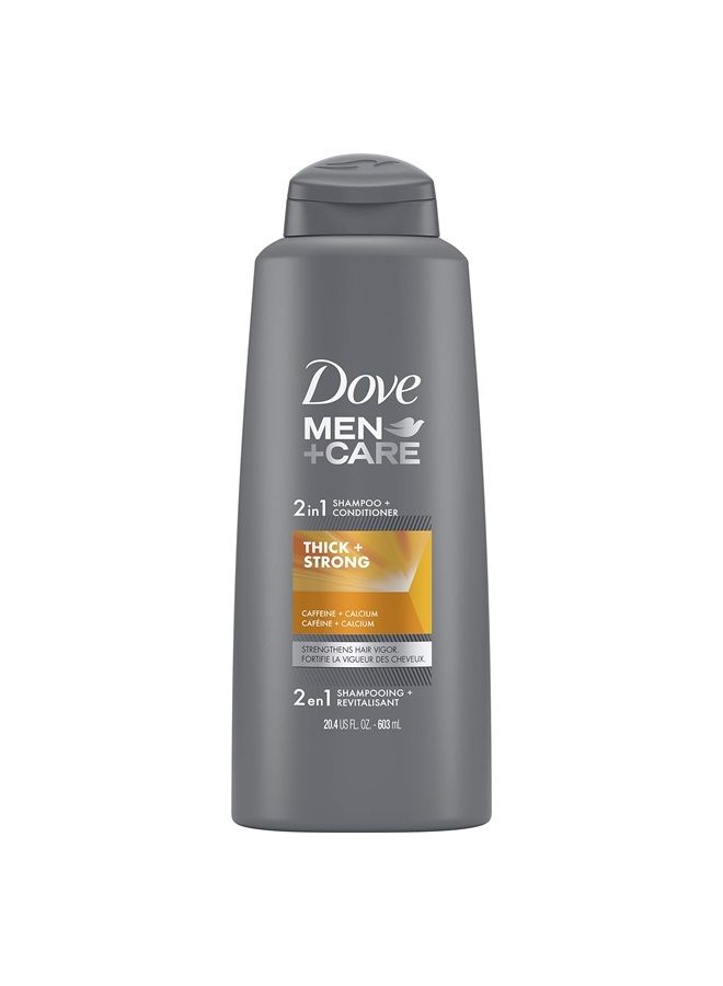 Men+Care Fortifying 2 in 1 Shampoo and Conditioner for a Deep Clean and Fortified Hair Thick and Strong with Caffeine Strengthens and Nourishes Thinning Hair 20.4 oz