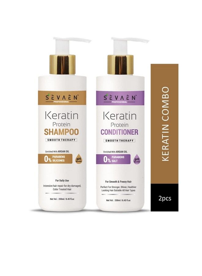 Keratin Shampoo And Conditioner Combo Packs Best For Damaged Dry Curly Or Frizzy Hair Thickening For Fine/Thin Hair Keratin Treated Hair Mild Shampoo