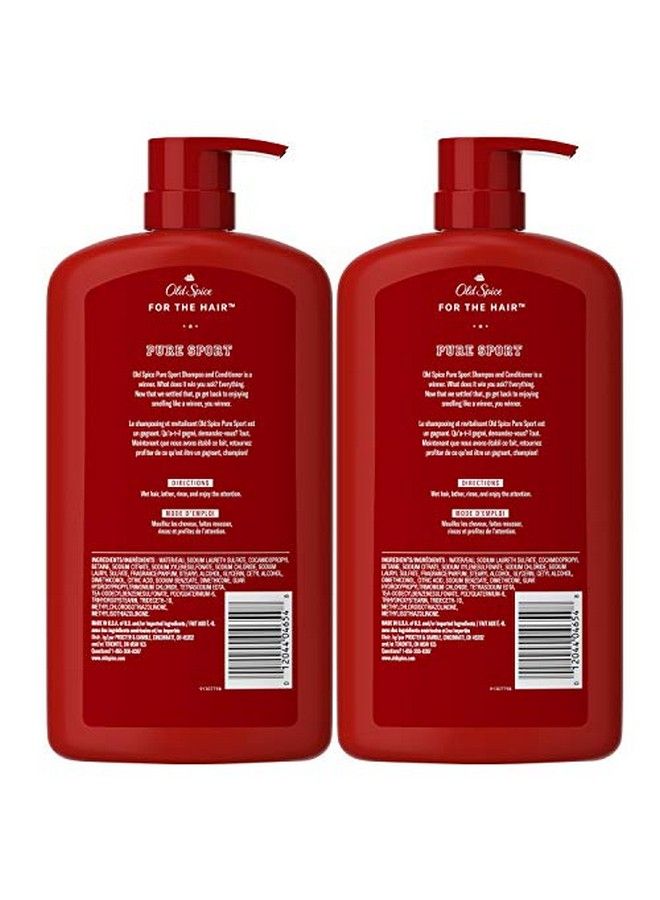 Pure Sport 2In1 Shampoo And Conditioner For Men Twin Pack Lemon 58.4 Fl Oz