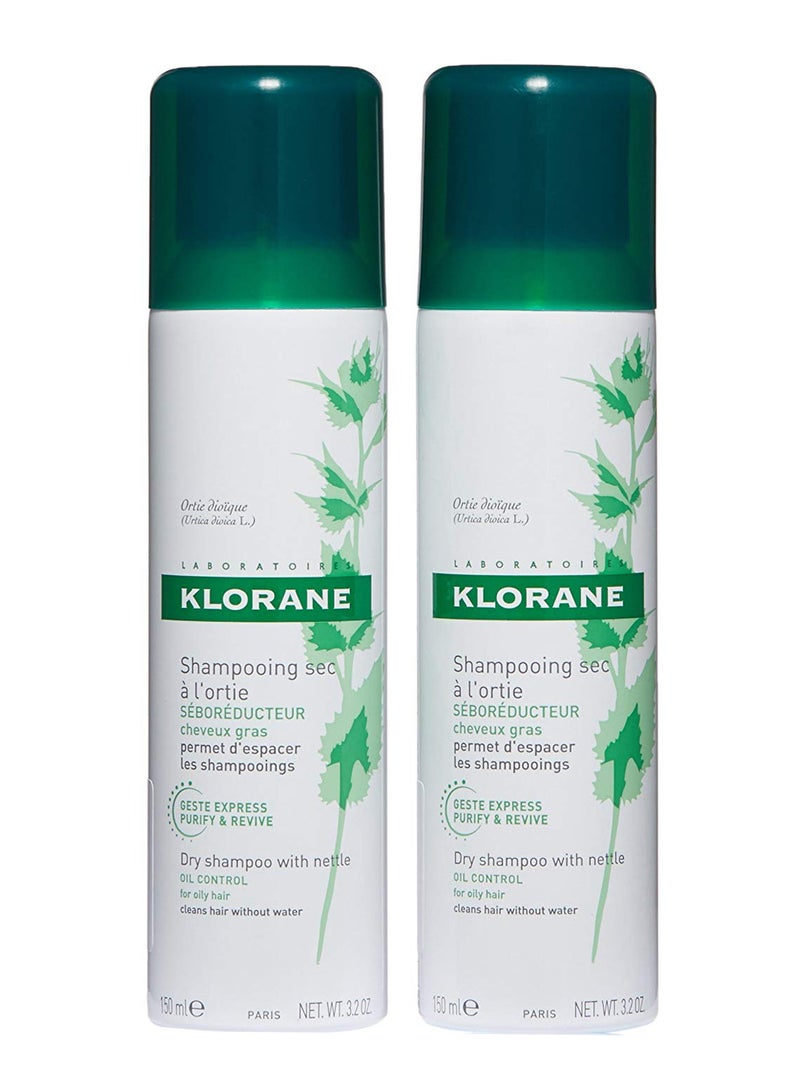 Pack of 2 Dry Shampoo With Nettle Oil Control 2 x 150ml