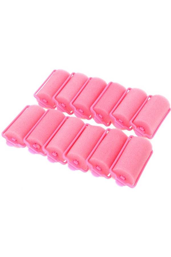 12-Piece Hair Styling Roller Set Pink 5.5cm