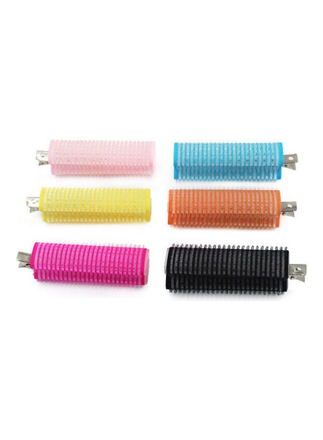 6-Piece Professional Self Grip Hair Rollers Set Multicolour