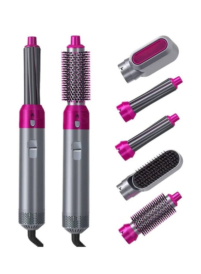 5 in 1 Hair Dryer Hot Air Brush Styler Negative ​Ion Hair Straightener Volumizer Hair Curler Hot  Comb Brush