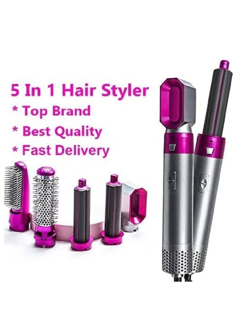 5 in 1 Hair Dryer Hot Air Brush Styler Negative ​Ion Hair Straightener Volumizer Hair Curler Hot  Comb Brush