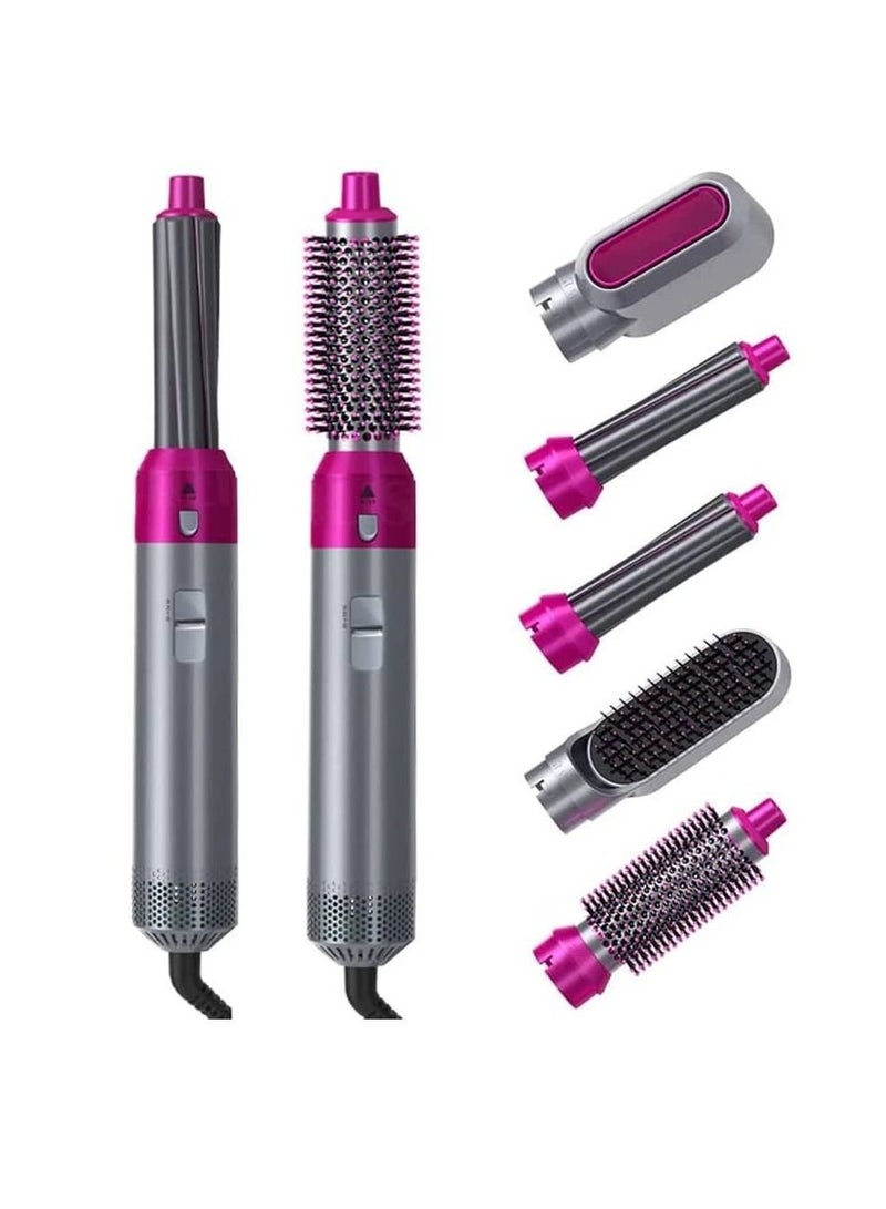 5 in 1 Hair Dryer Hot Air Brush Styler Negative ​Ion Hair Straightener Volumizer Hair Curler Hot Comb Brush