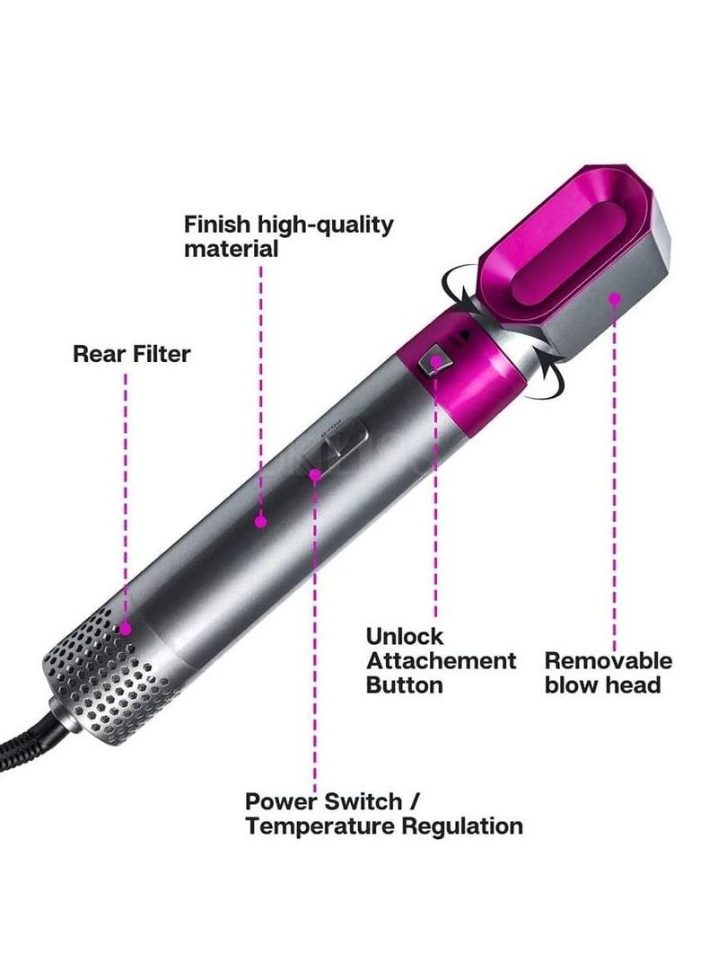 5 in 1 Hair Dryer Hot Air Brush Styler Negative ​Ion Hair Straightener Volumizer Hair Curler Hot Comb Brush