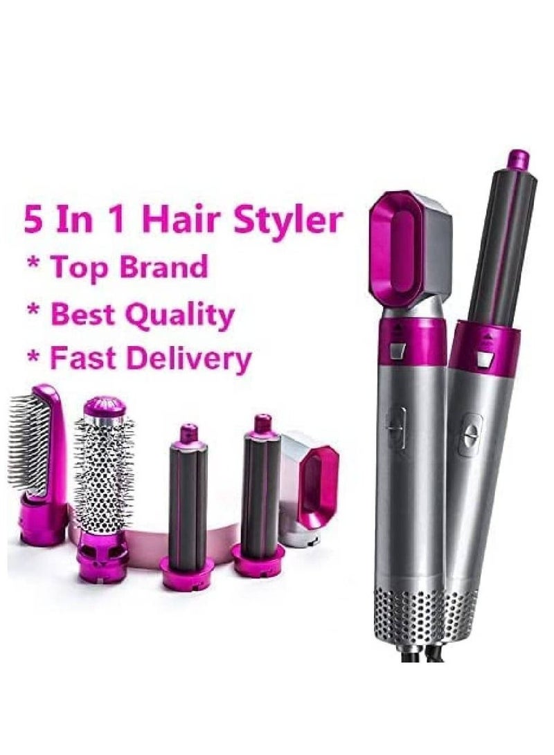 5 in 1 Hair Dryer Hot Air Brush Styler Negative ​Ion Hair Straightener Volumizer Hair Curler Hot Comb Brush