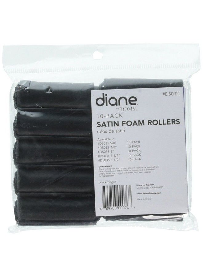 Satin Foam Rollers 7/8 Inch 10 Count