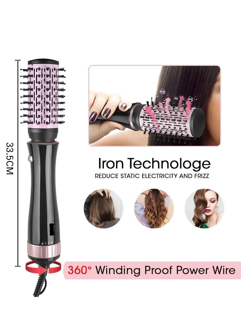 7-in-1 Hair Dryer Brush with 6 Interchangeable Barrels