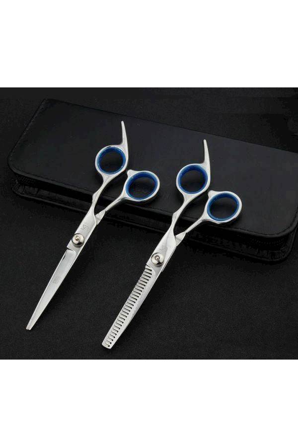 Hair Cutting Scissors Set Silver/Black/Pink