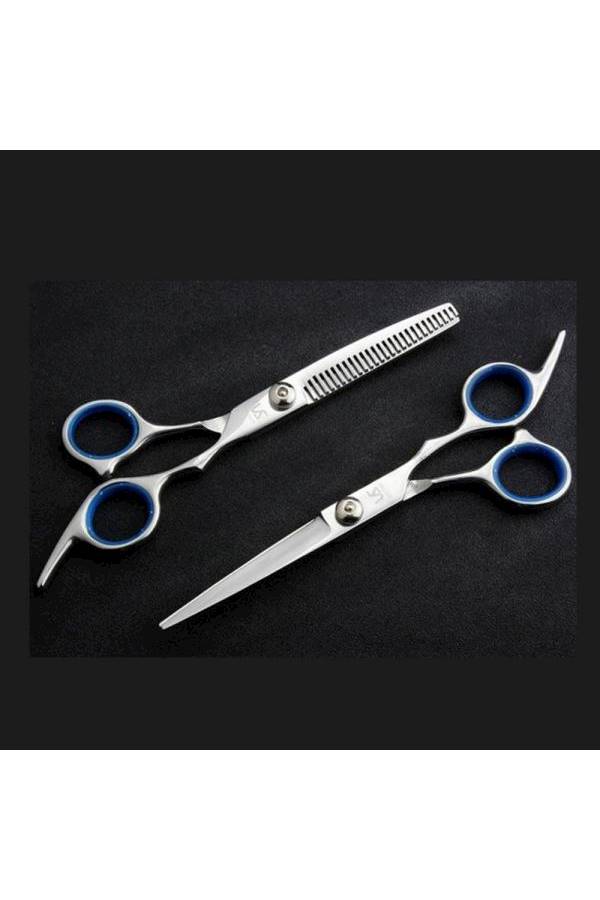 Hair Cutting Scissors Set Silver/Black/Pink