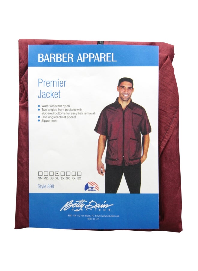 Premier Barber Jacket With Three Pockets Red XL