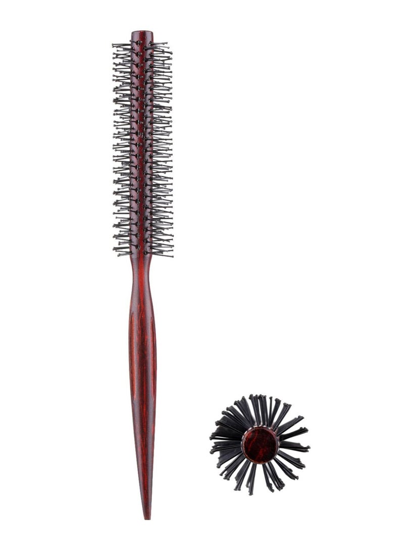 Mini Round Hair Brush Maroon 1.2inch