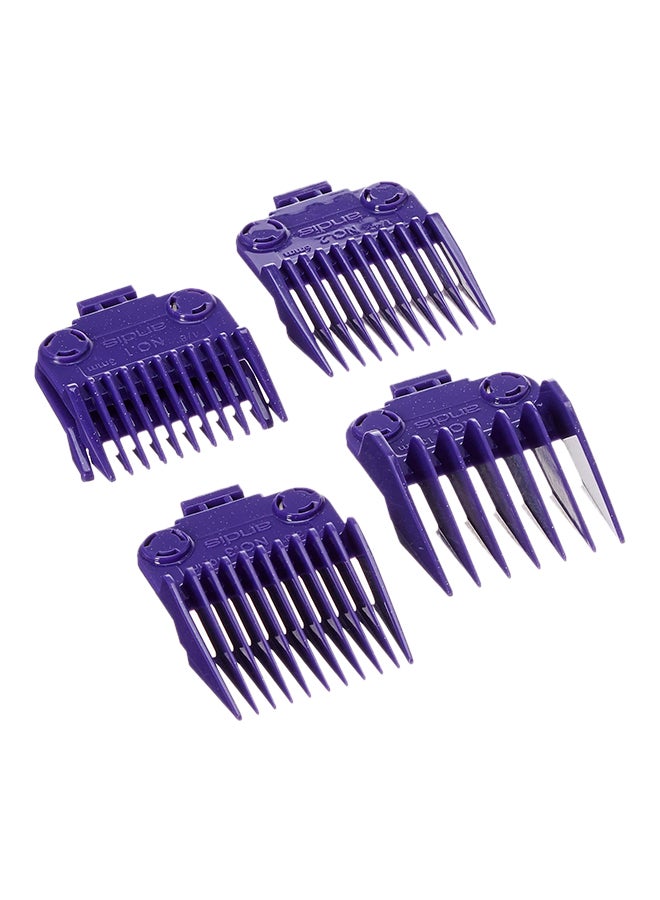 4-Piece Dual Magnet Comb Set Purple 3X5X6