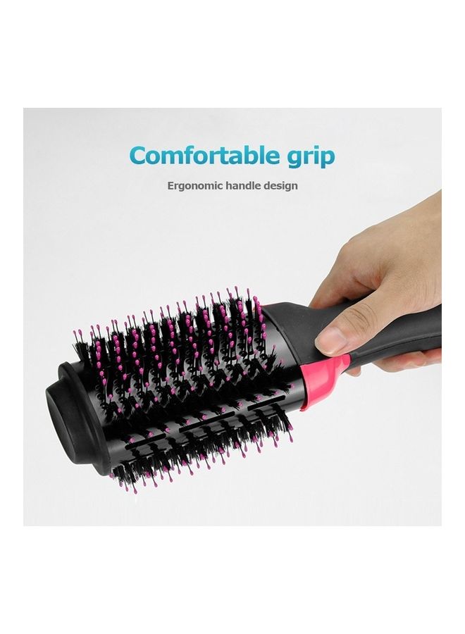 Hot Hair Brush Styler for Straightening Curling Electric Blower Black/Pink