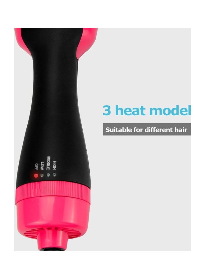 Hot Hair Brush Styler for Straightening Curling Electric Blower Black/Pink