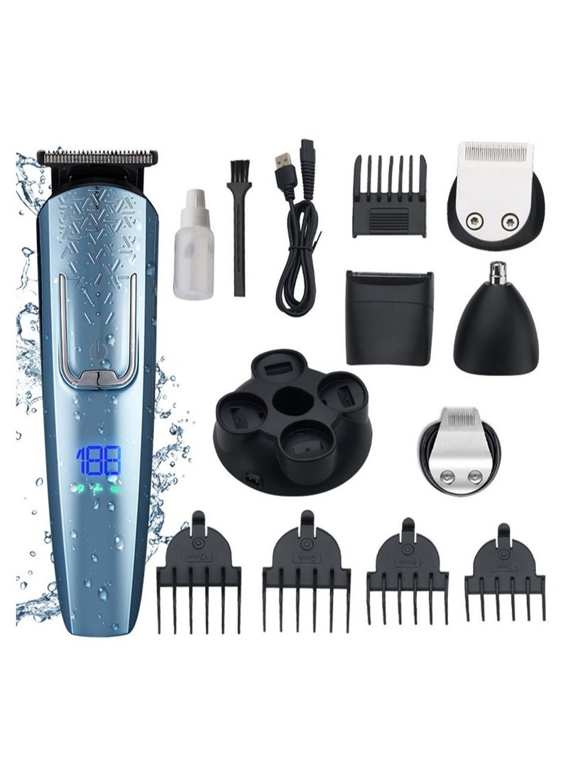 Beard Trimmer for Men, Professional Mens Trimmers for Face, Hair and Nose, USB Rechargeable and IPX7 Waterproof Hair Clipper