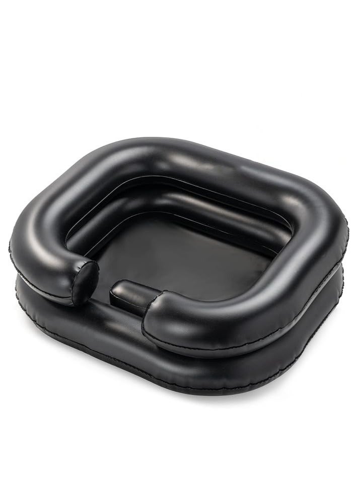 Portable inflatable shampoo basin (black)