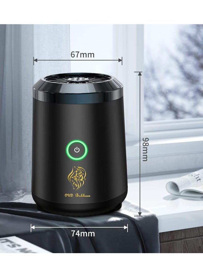 Portable Mini Electric Bukhoor Burner Stylish Portable Incense Burner USB Rechargeable Bakhoor burner Electric Arabic Mubkhara Device for Home Office and Car-BK18