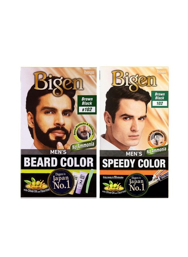 Beard 102 & Men’S Speedy Hair Color 102 (Pack Of 2)