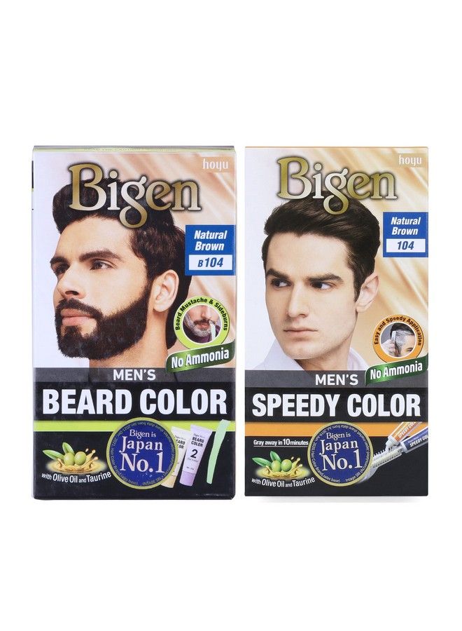 Beard 104 & Men’S Speedy Hair Color 104 (Pack Of 2)