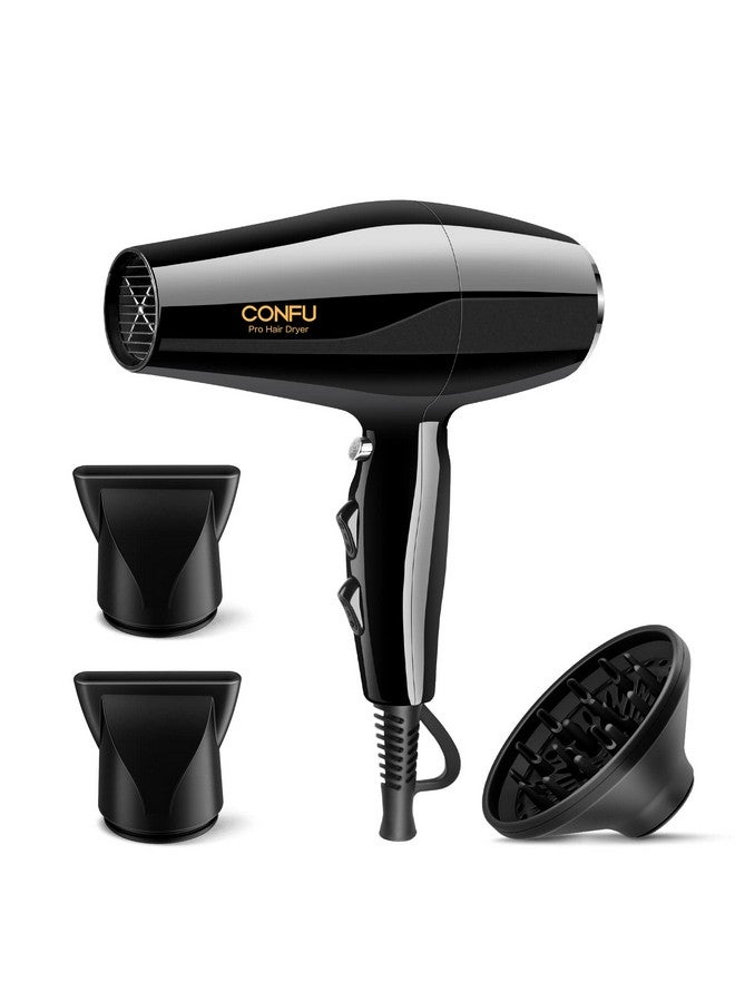 Professional Ionic Hair Dryer With Diffuser Confu Salon Blow Dryer 1875W Negative Ions Ceramic Quick Drying Hair Dryers Ac Motor Pro Hair Blow Dryer Concentrator Nozzles