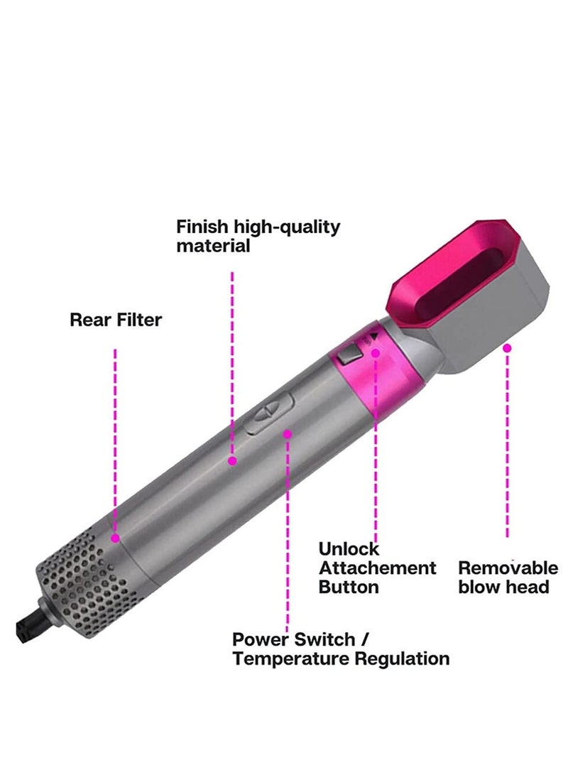 Premium 1000 Watts One Step Hair Dryer and Volumizer Hot Air Brush 3 in1 Styling Brush Styler, Negative Ion Hair Straightener Curler Brush for All Hairstyle(Black)