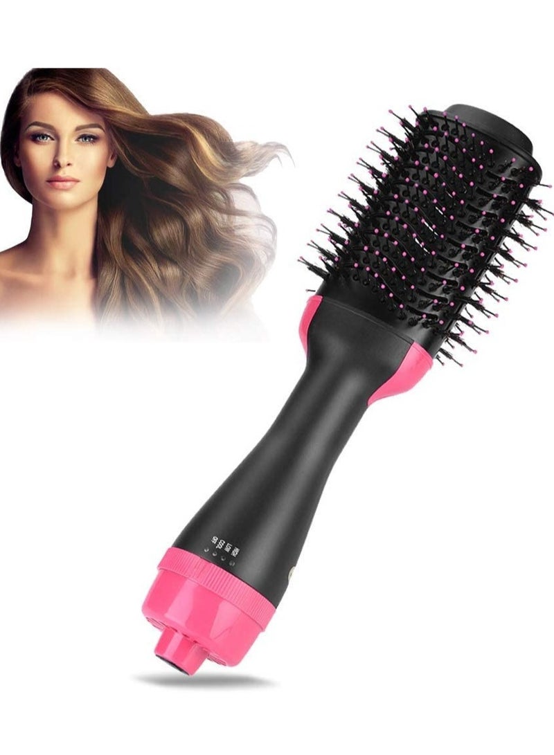 One-Step Hair Dryer Comb, 2-In-1 Multifunctional Negative Ion Straightener Curler Curling Brush Hot Air Comb Auto Rotating Hair Styler Tool for All Hair Types (us plug)