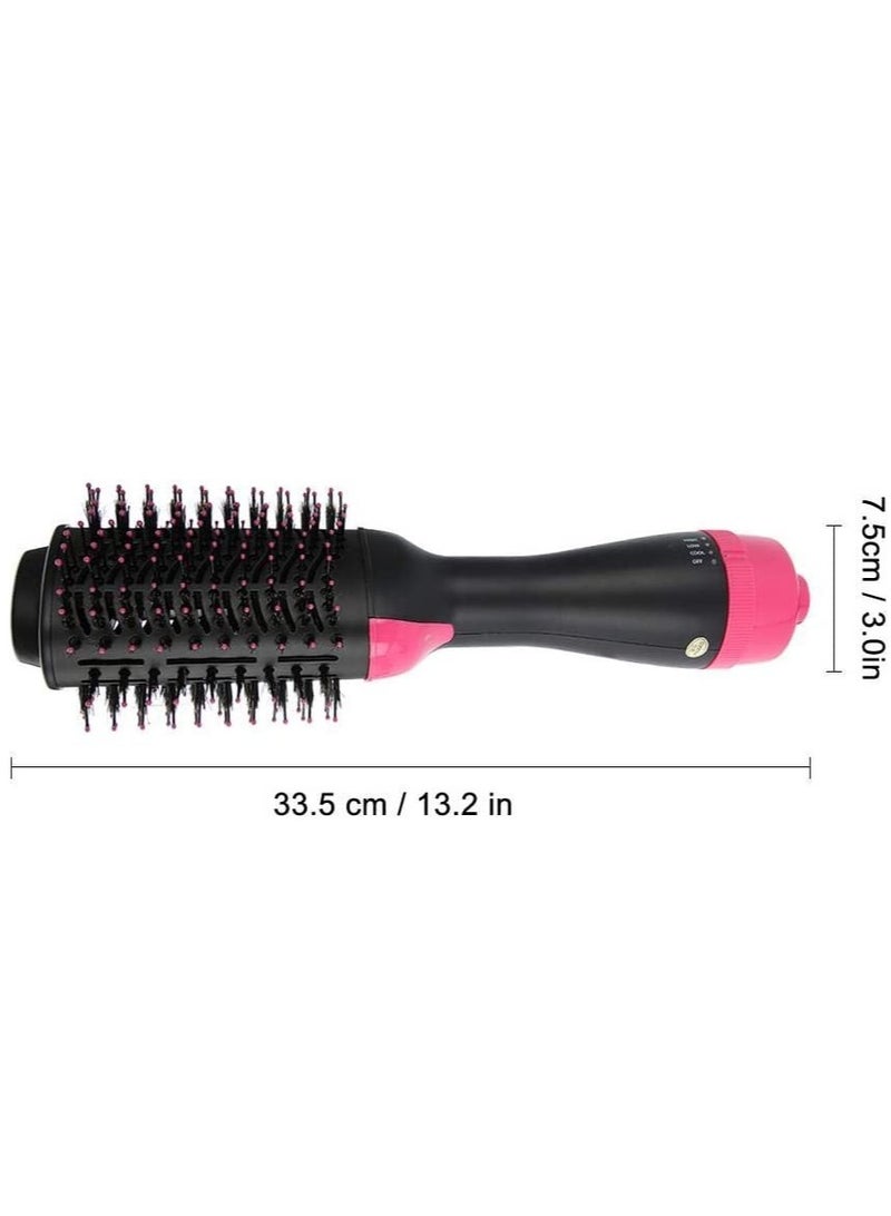 One-Step Hair Dryer Comb, 2-In-1 Multifunctional Negative Ion Straightener Curler Curling Brush Hot Air Comb Auto Rotating Hair Styler Tool for All Hair Types (us plug)